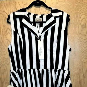Lindy Bop Matilda Black & White Sleeveless Dress